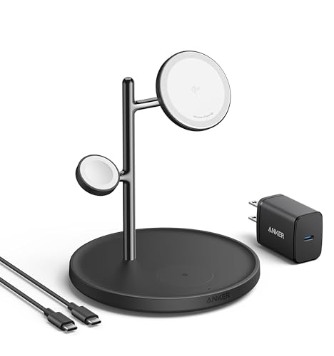 Anker MagGo Wireless Charging Station (3-in-1 Stand) Qi2対応 マグネット式 3-in-1...