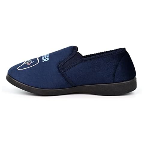 Boys Navy Blue Gamepad Slippers Cover