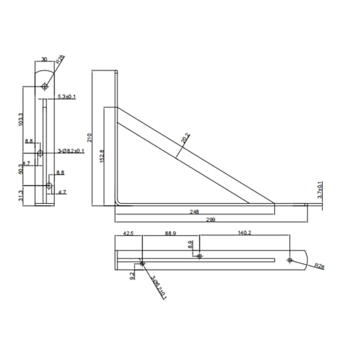 Home Master Hardware 306512AC 12 Inch X 8 Inch Heavy Duty Shelf Brackets thumb #7