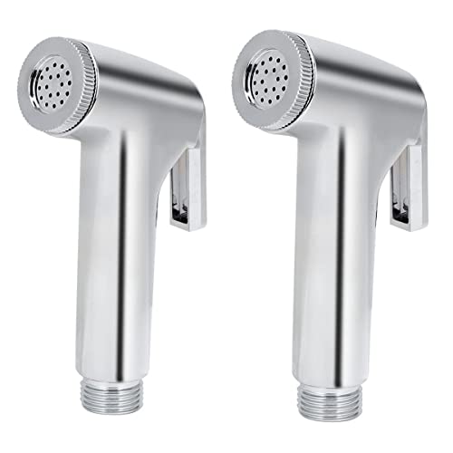 Image of ABS Health Faucet Gun Without Hose Pipe or Wall Hook, Chrome Finish | Faucet Gun, Hand Jet Spray Head | Hand Shower Head | Health Faucet for Bathroom (2 pcs of Jet Spray Gun Head)