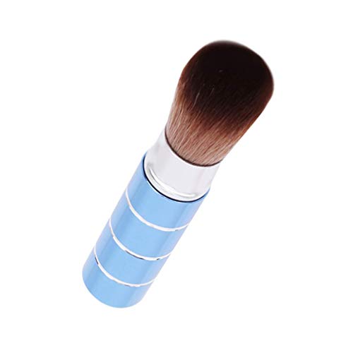 Tcplyn Premium Quality Retractable Makeup Brush,Portable Face Loose Powder Foundation, Mini Blush Brush Beauty Cosmetic Tool,Blue
