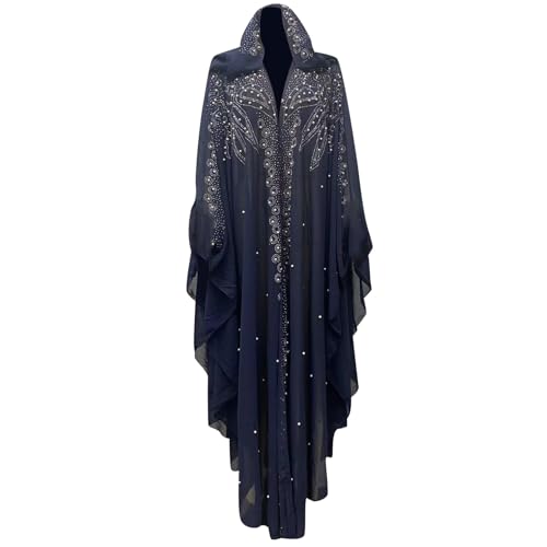 Femmes Robe de Prière Musulmane Unie à Capuche Conservateur Robe de Prière Le Ramadan pour Ethnique Soirée Fête Femme Longue Ramadan Brodé Floral Loose...
