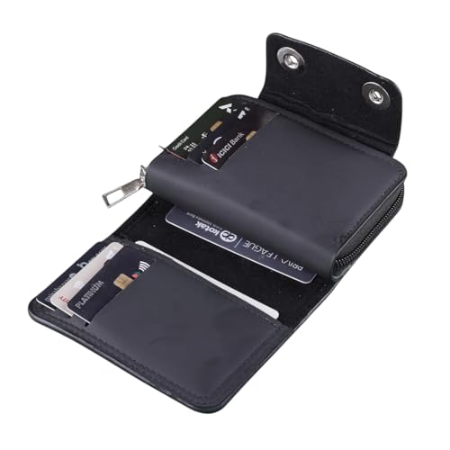 Image of MARETTO Men's Genuine Leather Wallet with Card Holder & Coin Pocket - Stylish Bifold Slim Wallet with Multiple Compartments for Cash & Cards (Black1)
