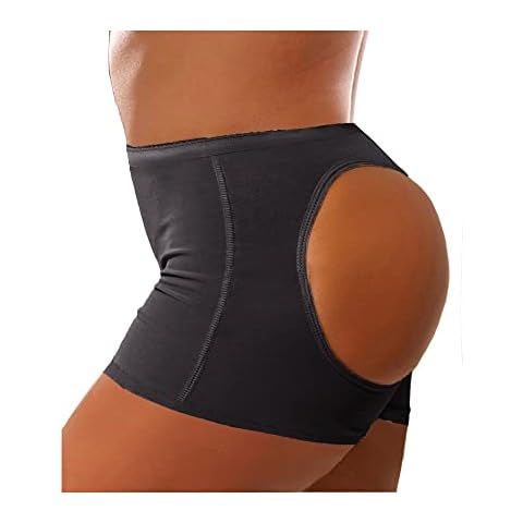 Butt Lifter Panties Butt Lifting Shorts Big Butt Lift Shorts Booty Lifter Shapewear Faja Butt Shaper Enhancer Underwear, Black, Medium Cover