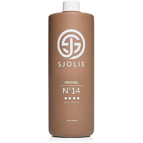SJOLIE Spray Tan Solution - No. 14 - Dark Depth Tanning Spray | Hydrating Sunless Tanner for Long Lasting, Dark Bronze Finish (32oz) Cover