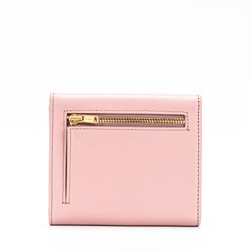 Gnome & Bow - Envelope Flap Small Bifold Wallet Pink - Waxed Leather - Travel Wallet With Credit Card Holder, Coin Pouch And Sim Slot - Slim, Sleek, Multiple Pockets And Rfid Blocking Technology #TOP1