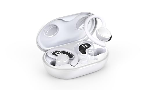 Auriculares Inalámbricos Bluetooth Deportivos Estéreo Cancelacion Ruido, Auriculares Deportivos IP7 Impermeable, Cascos de Carga Rápida Tipo-C Pantalla LED