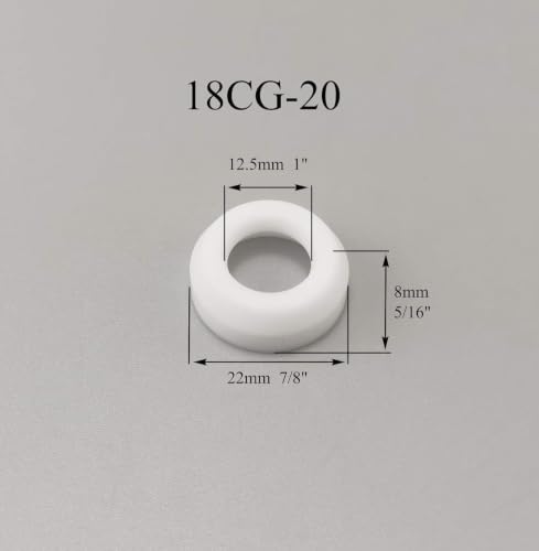 Image of RIVERWELD TIG Welding Torch Insulator Cup Gas Gasket 18CG-20 10pcs | for PTA DB SR WP 17 18 26 TIG Welding Torch Accessories