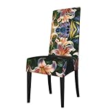 Taille optimale : le dossier de cette housse de chaise de salle à manger mesure 50,8 cm de haut pour soutenir le dos, et le siège mesure 40,6 cm de long et 45,7 cm de large pour plus de confort et de stabilité. Il est adapté pour la maison et les restaurants, apportant une expérience confortable,