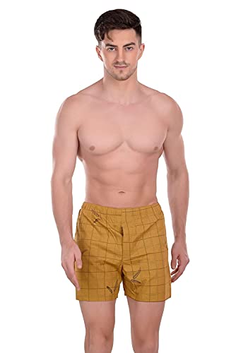 Image of LecherousMen Boxer Shorts, Combo of 2, Cotton with Stylish Print, Soft & Stretchy Elastic Waist Band, Dynamic Movement & Hardwearing Stitching,Trendy Comfort wear Fitting,Cotton Comfort