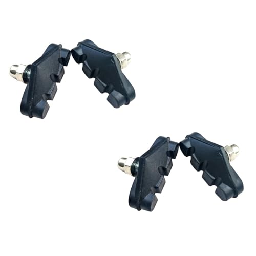 Tidevib 2 pares de pastillas de freno de bicicleta de 45 mm para frenos C, bloques para todo tipo de clima con ranuras de guía de arena, para bicicletas plegables y de carretera de montaña