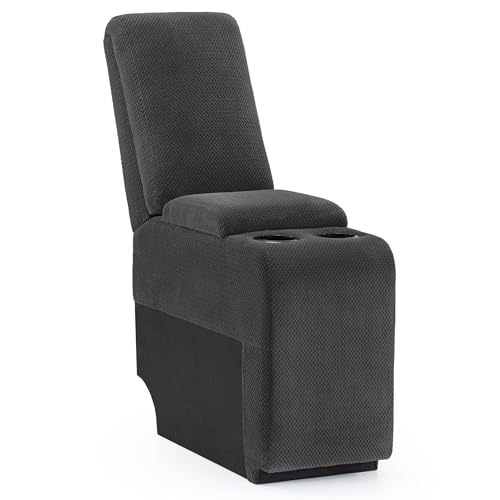 M MCombo sofá eléctrico de 2 plazas con función sleep, sofá reclinable de 2 plazas con botón 150° ajustable, sillón de cine con función reclinable, USB y portavasos, 7009 (gris)