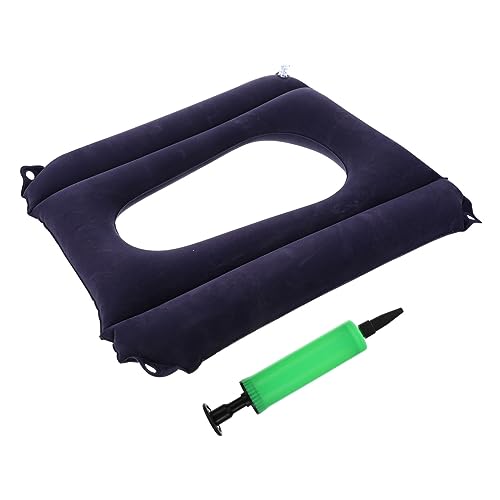 BEBEMOKO Hollow Seat Cushion Inflatable Pad Blow up Cushion for Wheelchair Car Seat Office Chair (Green)