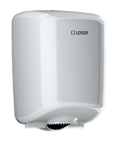 LOSDI - Dispensador Papel Mecha ABS Blanco, Sistema Disp. Controlada, Eleganc - CP0521BE