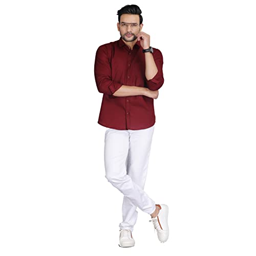 Image of Man Slim Fit Cotton Casual Shirt