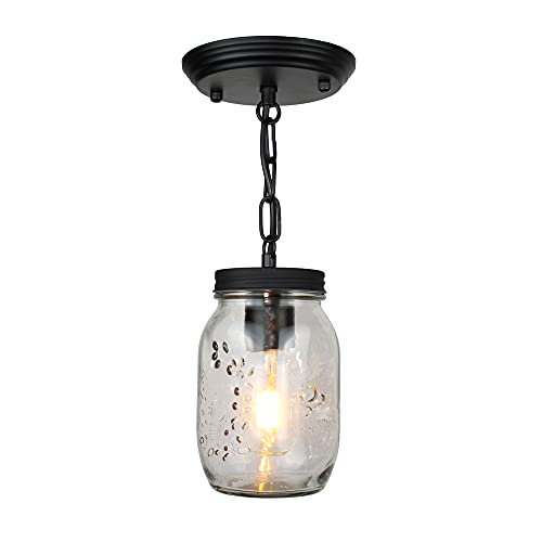 Lustre ferme rétro en verre QHQQXN pour îlot de cuisine et bar
