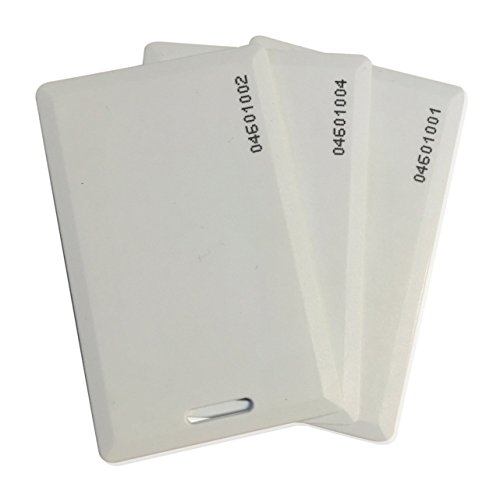10 pcs 26 Bit Proximity Clamshell Prox Swipe Cards Compatable with ISOProx 1386 1326 H10301 format readers and systems. Works with the vast majority of Keyless entry access control systems
