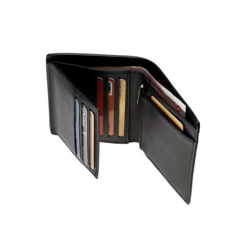 Multi-Card Slim Wallet,Leather Bifold Design, Credit Card and Cash Organizer, Black4