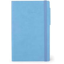 Legami - My Notebook, Retro Blue Theme, Medium Format, FSC Certified Paper, 192 Pages, Soft Cover, Elastic Closure, Double Bookmark, 13 x 21 cm