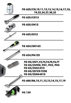 Fasano Tools Set of 1/2 pulgadas Socket Wrench + Accessories, 625/s64