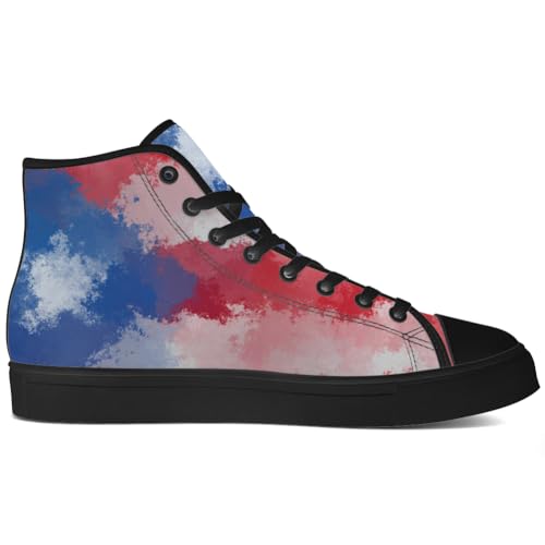 High Top Shoes High Top Canvas Sneakers Puerto Rico Flag Shoes for Men Women2