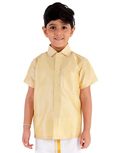 Image of VASTRAMAY Boy's Silk Blend Classic Shirt