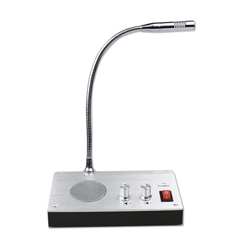 Bank Window Counter Intercom,Window Intercom Systems w/Outer Speaker,2 Way Voice Transmission and Automatic Squelch Function,All-Round Orientation
