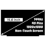 Replacement for MSI Thin GL65 GF65 GP65 GS65 GF63 LCD Screen 9SC 10SDK 10SC 10SCXR MS-16R5 1920X1080 15.6 inch 40Pins 144Hz LED Display Digitizer Panel (for Non-Touch Screen Only)