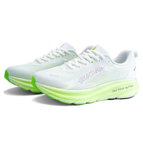 Men's Road Sneakers Cushioned Marathon Running Shoes Carbon Plate Anti Torsion with Arch Support Lightweight Breathable