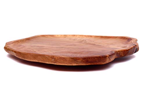 Driini Premium Handmade Root Wood Lazy Susan Turntable (16'') - Large Rustic Wooden Serving Platter Cheese Board - Oversized Charcuterie Tray, Perfect for Your Dinner Table or Countertop
