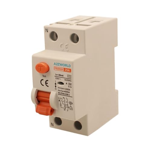 Reiner Fehlerstromschutzschalter Typ A, Lebensretter 30 mA 25 A, RCCB 1P+N 6kA 220 V, 2 DIN-Module, Serie PR8NM, elektromagnetisch, IEC61008-1 zertifiziert