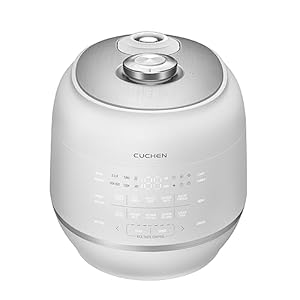[CUCHEN] CRT-RPK0670WUS | 2.1 Ultra High-Pressure Induction Heating Rice Cooker 6 Cup (Uncooked) | Full Stainless Power Lock System | Auto Steam Clean | Voice Guide | Made in Korea | White