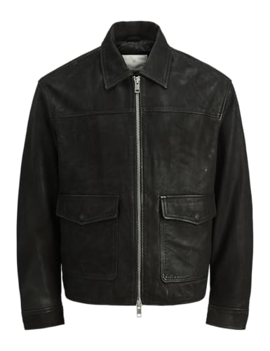 Veste en cuir homme blouson mi-saison durable JACK & JONES