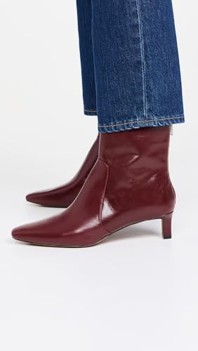 Madewell Women's The Dimes Kitten-Heel Boot in Crinkle Leather Ankle3