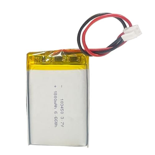 Batería recargable 103450 1800mAh 3.7V LiPo para sustitución y proyectos DIY de electrónica
