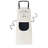 Carácter chino componente ao Delantal de bolsillo de cocina