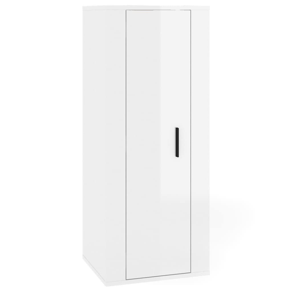 TV-Hängeschränke 3 STK. TV-Ständer Wandmontage TV-Board Fernsehschrank TV-Einheit TV-Möbel für Wohnzimmer oder Schlafzimmer Medienschrank Trendigen und Praktischen Design Hochglanz-Weiß