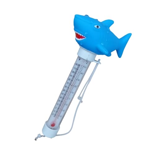 プールフロート温度ゲージ - プールブイ温度センサー | ブイプール温度計 | 漫画スタイルの水温計 | 大型で簡単で正確な読み取り水温計 スパ用 Aqu