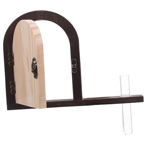 NUOLUX 妖精の扉デザイン木製コンセントカバー 童話風試験管花瓶付き ペット 保護カバー 取り付け簡単ユニバーサル対応 幼児部屋装飾用ア