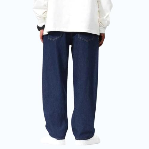 Image of Men Jeans || Baggy Fit Jean's for Man || Loose Fit High Rise Denim || Non Stretchable Casual Wear Jean,s || Dance Rap Rapping Style Pant for Men || Denim Cotton Jeans