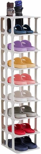 LYJYUJIE Zapatero Delgado Blanco con Soporte para Paraguas, Almacenamiento De Múltiples Capas Expandible, Alto Y Estrecho para Entrada, Zapatero Moderno para El Hogar Y La Oficina ~/