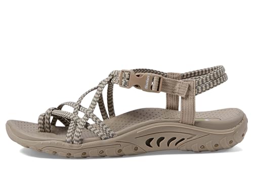 Skechers Women's Reggae-Perfect Duo Sport Sandal, Taupe/Olive, 9