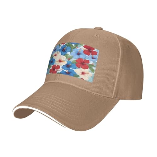 Casquette drapeau bulgare Casquette Sandwich Baseball Cap avec boucle magique Trucker Parfait pour l'été en plein air Golf Bleu, naturel, Taille unique