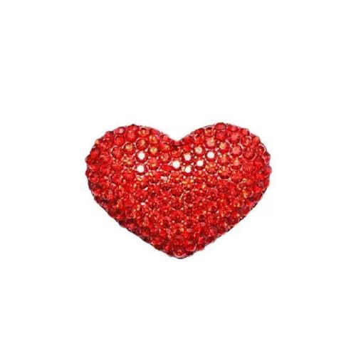 Image of Red Heart Love Brooch Lapel Pin Cubic Zirconia Classic for Party Dance Wedding Banquet for Women Ladies Girls Rhinestone Dress Suit Bouquet Corsage Accessories Jewelry Decor