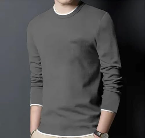 Image of Diaz Men Full Sleeve Cotton T Shirt | 100% Pure Cotton Solid Round Neck Tee| Regular Fit Comfortable Soft Fabric T Shirt |Casual Wear, Office Wear, Gym Wear, Travel & College Outfit-Pack of 1