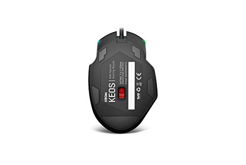 NXKEOS Mouse da gioco Sensore ottico ad alta precisione, 6400 DPI, RGB Rainbow, 7 pulsanti programmabili, nero - Mouse gaming - Immagine 3