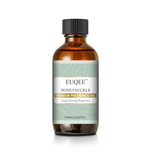 EUQEE Honeysuckle Fragrance Oil 60 ml Premium Fragrance Essential Oil with Glass Dropper for Candle Making DIY Bath Bombs Aromatherapy (2.02 Fl oz)