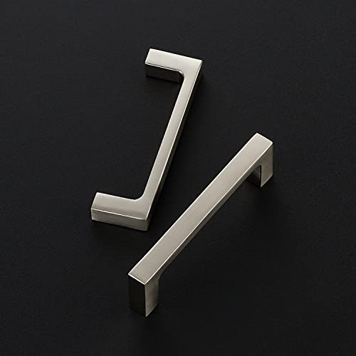 Image of Ravinte 5 Pack Solid 3-1 /2 Inch Kitchen Square Cabinet Handles Brushed Nickel Pulls Drawer Pulls Cabinet Hardware Kitchen Handles