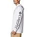 Columbia Mens PFG Terminal Tackle Long Sleeve Fishing Hoodie, White/Nightshade Logo, X-Large