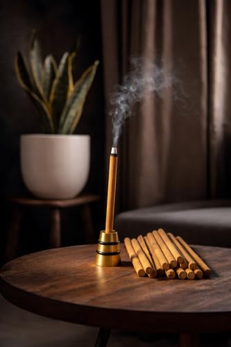 Image of Dhoop Sticks | Refill Pack of 40 Bamboo-Free Compressed Incense for Home & Meditation | Pooja & Rituals (Rose) Stand not Included